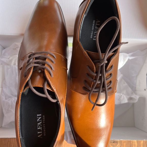 New Alfani Dark Tan Men’s Dress Shoe NIB Size 7.5 - Picture 6 of 6
